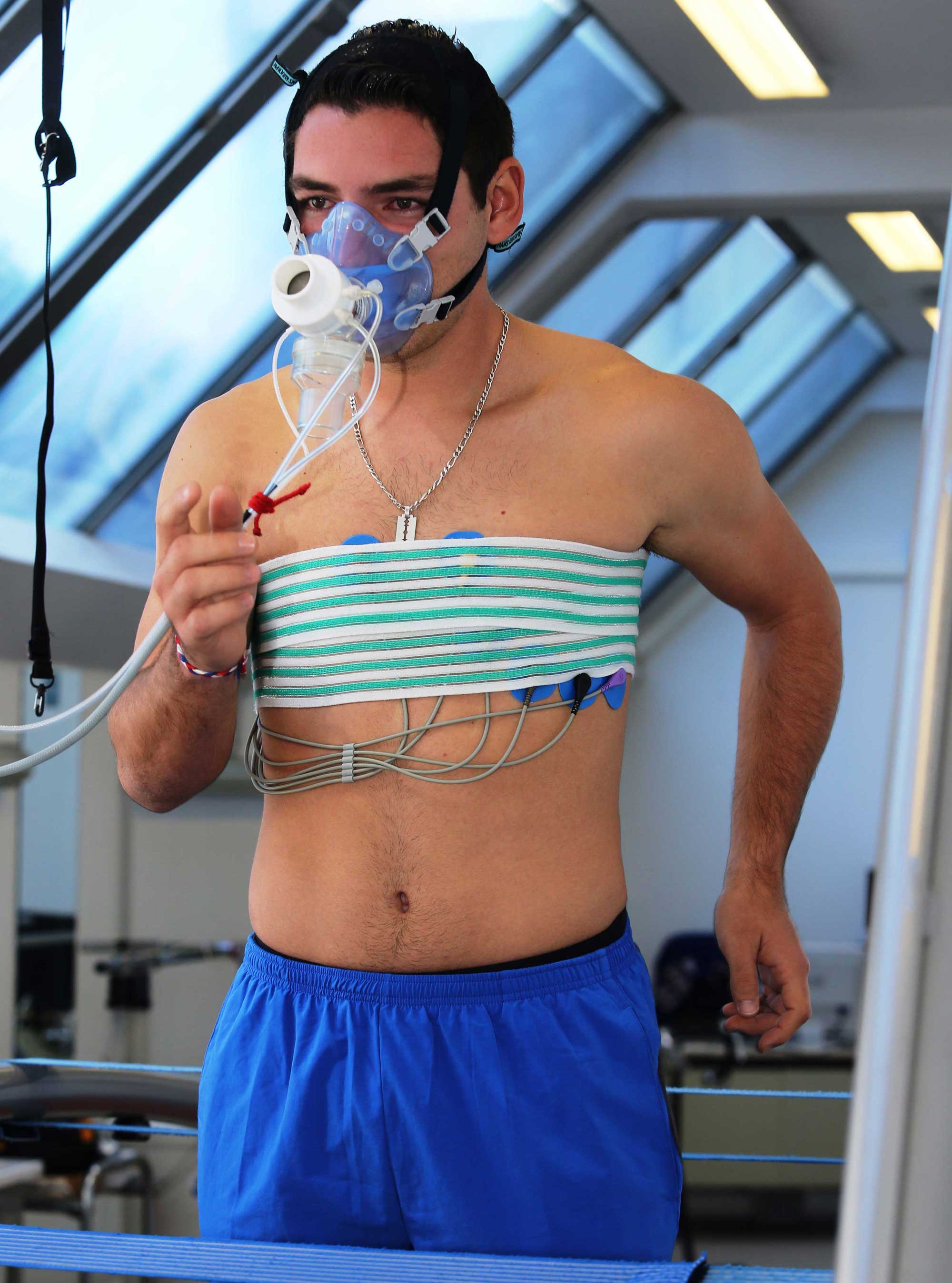 Stress test on treadmill